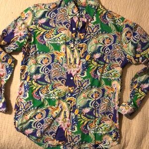 Ralph Lauren Spring Paisley Button Down Shirt